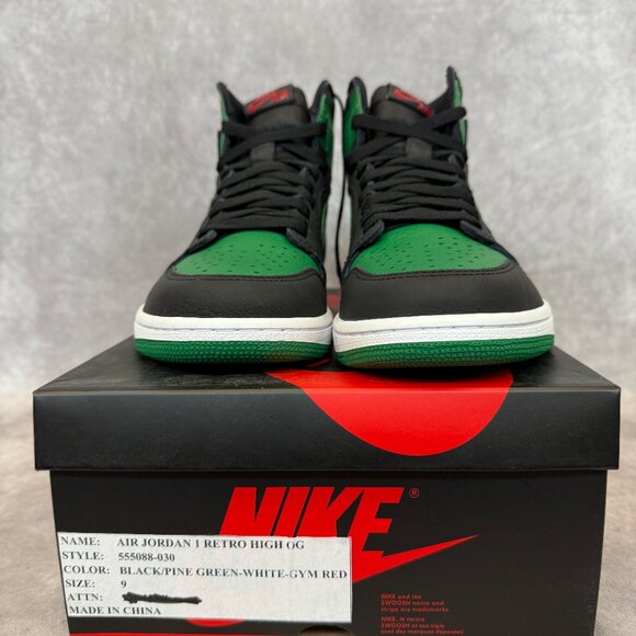 Air Jordan 1 Retro High OG – Black / Pine Green / White / Gym Red (Men’s Size 9) main image 4